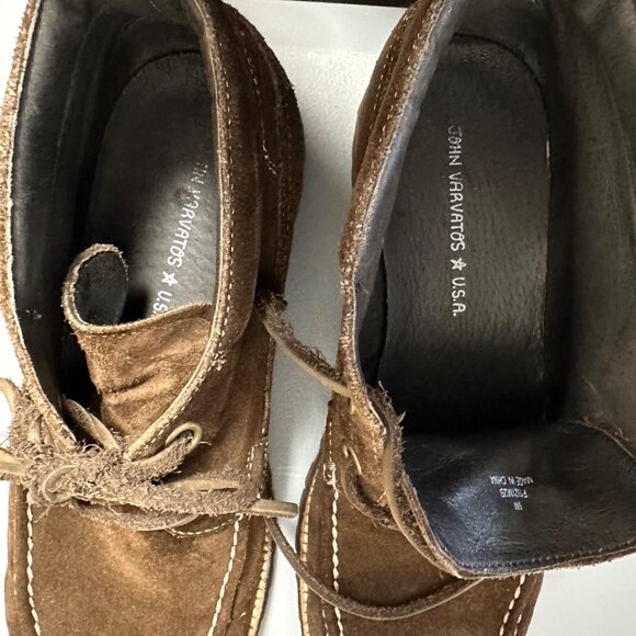 John Varvatos U.S.A. Mens Brown Suede Leather Lug Sole Eriksen Chukka Boots 9M - Picture 2 of 15